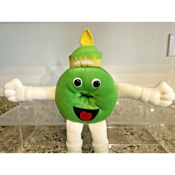 Vintage 1980’s Art's Toy LIFESAVERS Green Plush Very Rare 10" Shelf Sitter NICE! - Picture 2 of 8